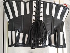 Echt leder taillenkorsett - leder,