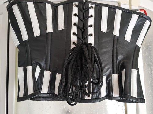 Echt leder taillen korsett - leder,
