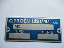 Typenschild citroen Lusitania CV 2 2CV HY DS SM ID AMI GS Mehari Schild S69 