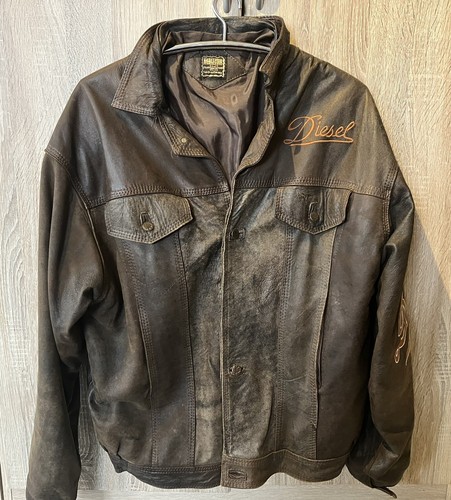 Diesel lederjacke braun 80er - lederjacke,
