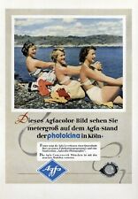 Agfacolor Film Reklame 195 Agfa Film Werbung Bademode 50er Jahre Photokina Köln