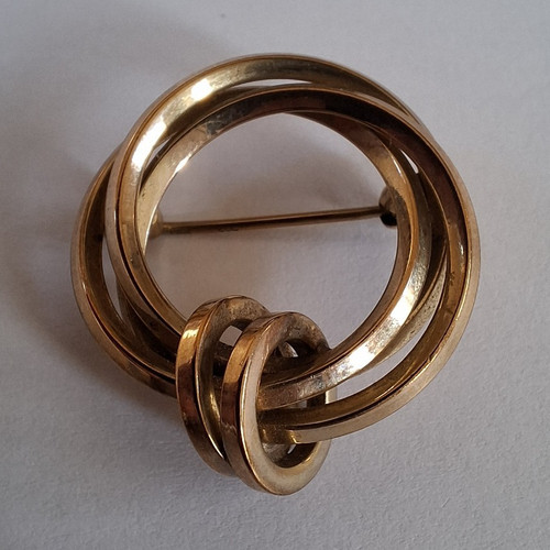 333 goldbrosche geometrisches - goldbrosche,