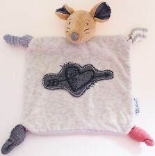 ♥ KALOO Maus Schmusetuch Schnuffeltuch Kuscheltuch blau grau HERZ mouse ♥