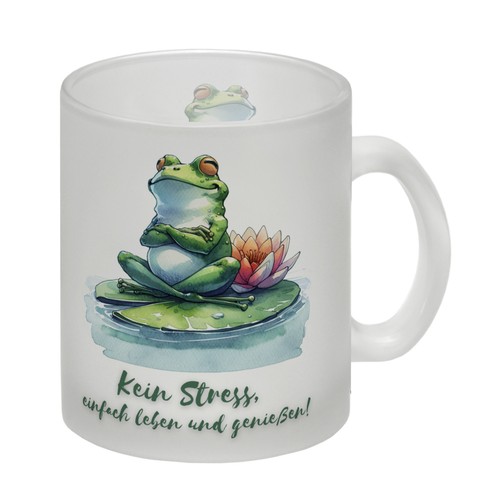 Frosch auf seerose - seerose, tasse