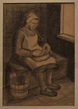 Frauenporträt Pflanzen