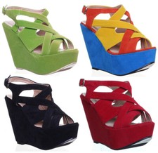 Damen-Plateausandale mit hohem