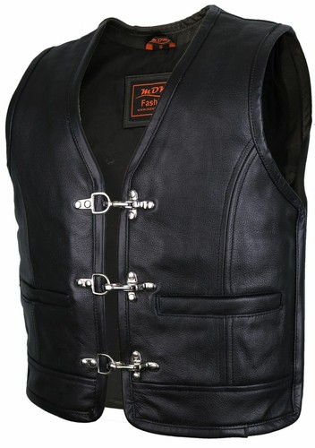 Biker lederweste lederkutte - lederweste,
