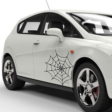 2x Aufkleber Spinnennetz Seitendekor Spinnen Netz Abstrakt Dekor Auto #1161-80