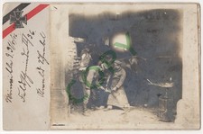 AK Halle Saale: FR 36. Aufgekl. Orig-Foto Feldschmiede Moineville 1916. SELTEN!