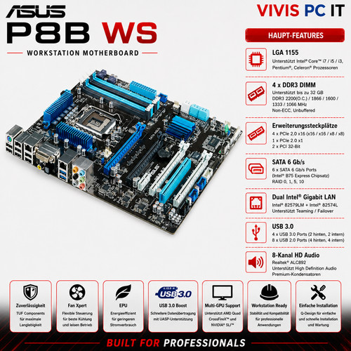 Asus p8b mainboard intel - ws,