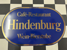 Café - Restaurant Hindenburg Wein - Bierstube Musterschild von Boos & Hahn