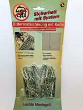 1 Paar Gitterrost Lichtschacht Sicherung mit Kette gegen Aushebeln Fluchtweg a