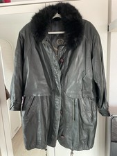 Bani Lore Ledermantel, Kurzmantel, Parka, Lammnappa 36, 38