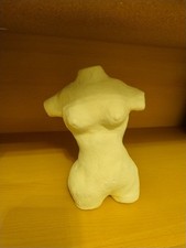Handmade Weiblicher Torso aus Ton Deko