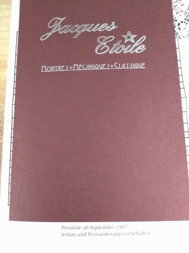 Jacques etoile uhren - etoile, katalog