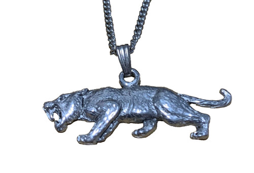 Säbelzahn tiger silber - silber, zinn