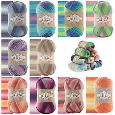 100g Baumwollstrickgarn ALIZE BELLA Batik Strickwolle Häkelgarn Farbwahl