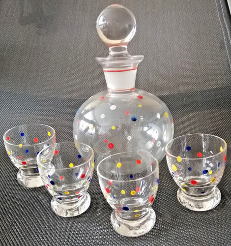 Alte glas karaffe mit - alte,