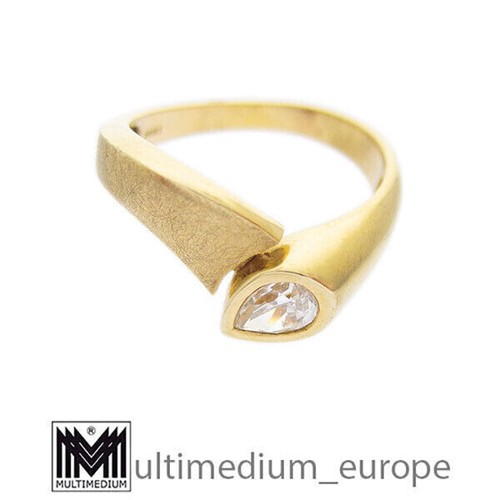 Vintage zirkonia ring 375 - zirkonia,