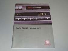 Original Betriebsanleitung BA SEAT Auto Radio Alana MP3 Handbuch Druck 02/04