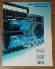 Seltene Werbung vintage SABA