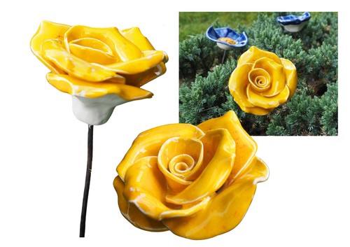 Keramik gartendeko blume - keramik,