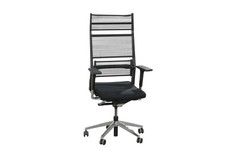 Bürodrehstuhl Dauphin "Lordo" schwarz Hartbodenrollen (NP 1195 EUR), VERSANDFREI