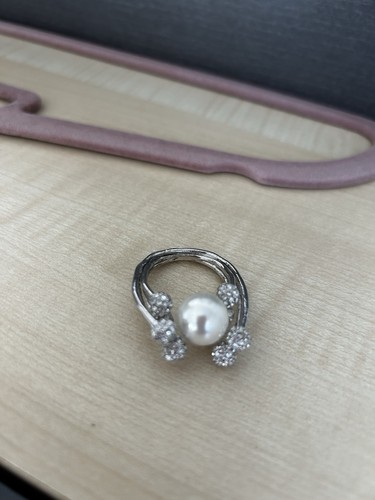 Cocktailring silberfarben mit