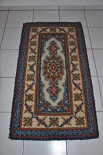 Teppich HANDARBEIT mit JUNGHANS WOLLE ca. 75cm x 135cm + UNIKAT + SELTEN + RAR +