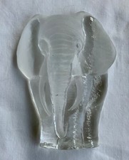Mats Jonasson Royal Krona Sweden Briefbeschwerer Glas Elefant 