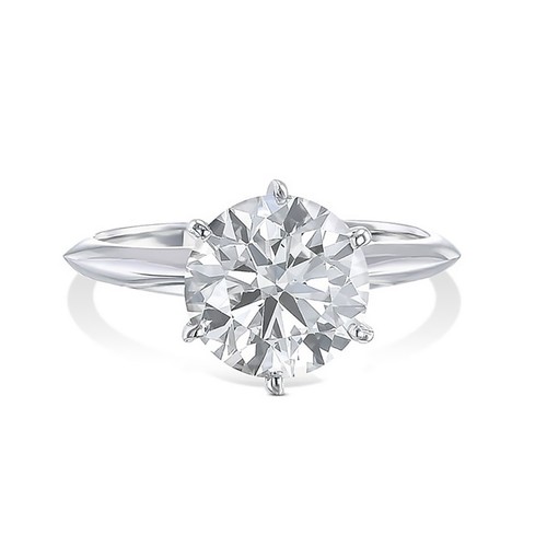 Exklusiver runder diamantring - exklusiver,