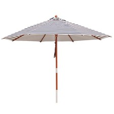 anndora Sonnenschirm Knickschirm Gartenschirm 3m rund Blau Weiß gestreift B-Ware