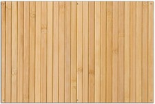 Wallario Garten Balkon Poster Zaun Sichtschutz wetterfest - Holzpanele hell holz