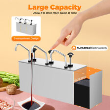 4lx3 Saucenspender Ketchup-, Senf- Und Mayospender Soßenspender Dosierer Stahl