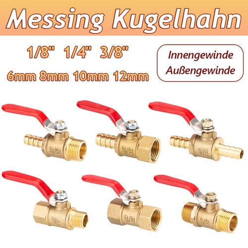 Messing mini kugelhahn - messing,