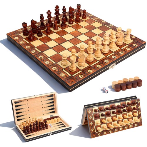 Schachspiel holz magnetisch - schachspiel,