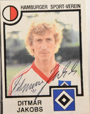 Panini 1984, Ditmar Jakobs, Hamburger SV, signiert
