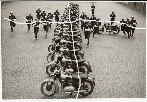 Orig presse foto 1955 polizei - presse,