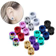 Tunnelset Flesh Tunnel Plug Piercing Schraub Ohrstecker Piercingschmuck Bunt 2x