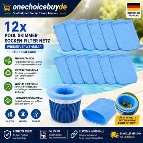 12x pool skimmer socken - ,
