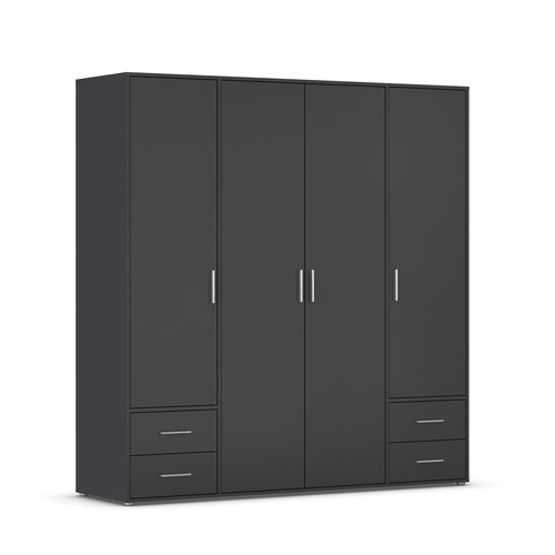 Drehtürenschrank grau - -,