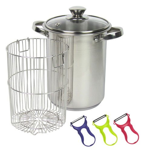 Edelstahl spargeltopf mit - 3,9l,