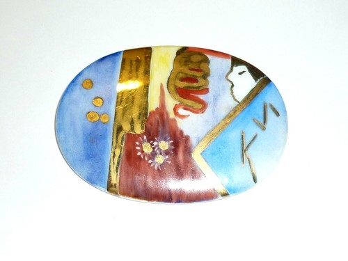 Vintage brosche porzellan - brosche,