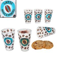 Ritzenhoff 6x Cremona Latte Macchiato Gläser 240ml blau Eis-Kaffee Milchshake