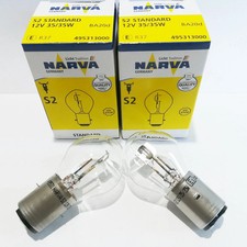 2x Narva 12V 35/35W BA20d S2 Bilux Moped Motorrad Birne Lamp Glühlampe Glühbirne