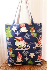 Weihnachtstasche Einkaufstasche Stofftasche Beutel Shopper selbst genäht