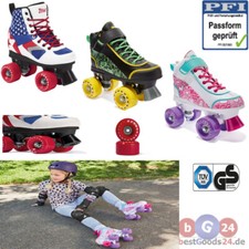 Kinder Rollschuhe Rollerskates Klettverschluss Frontstopper ABEC 5 Softboot