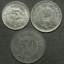 NOTGELD: 5, 10 & 50 Pfennig
