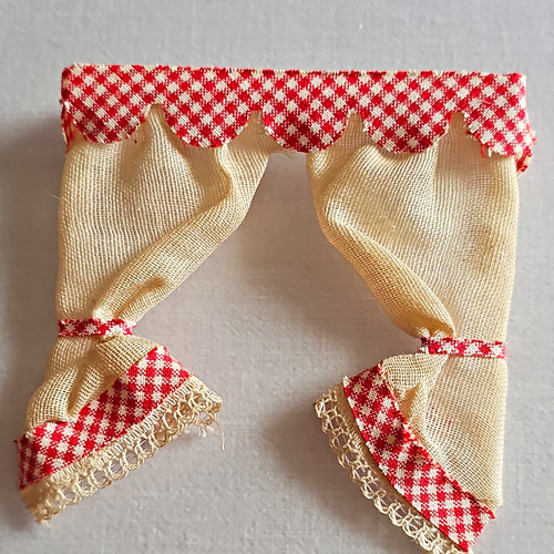 Lundby gardine stoff - gardine, kariert