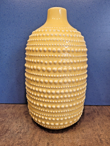 Vase keramik gelb - mit, noppen